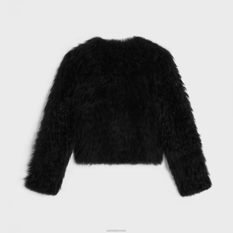 CELINE Kvinder broderet cardigan i gedekashmir F44FV620 beklædning sort