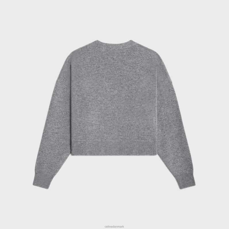 CELINE Kvinder cardigan med gourmetter i heritage cashmere F44FV614 beklædning grå