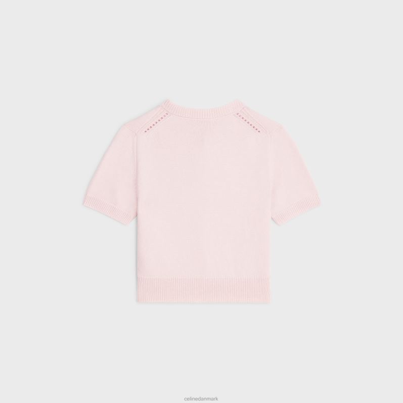 CELINE Kvinder cropped cardigan i heritage cashmere F44FV770 beklædning lyserød