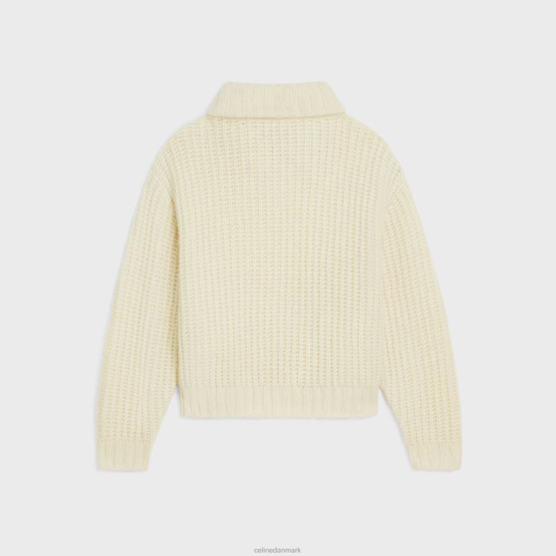 CELINE Kvinder vareuse i ribbet uld & kashmir F44FV751 beklædning off white