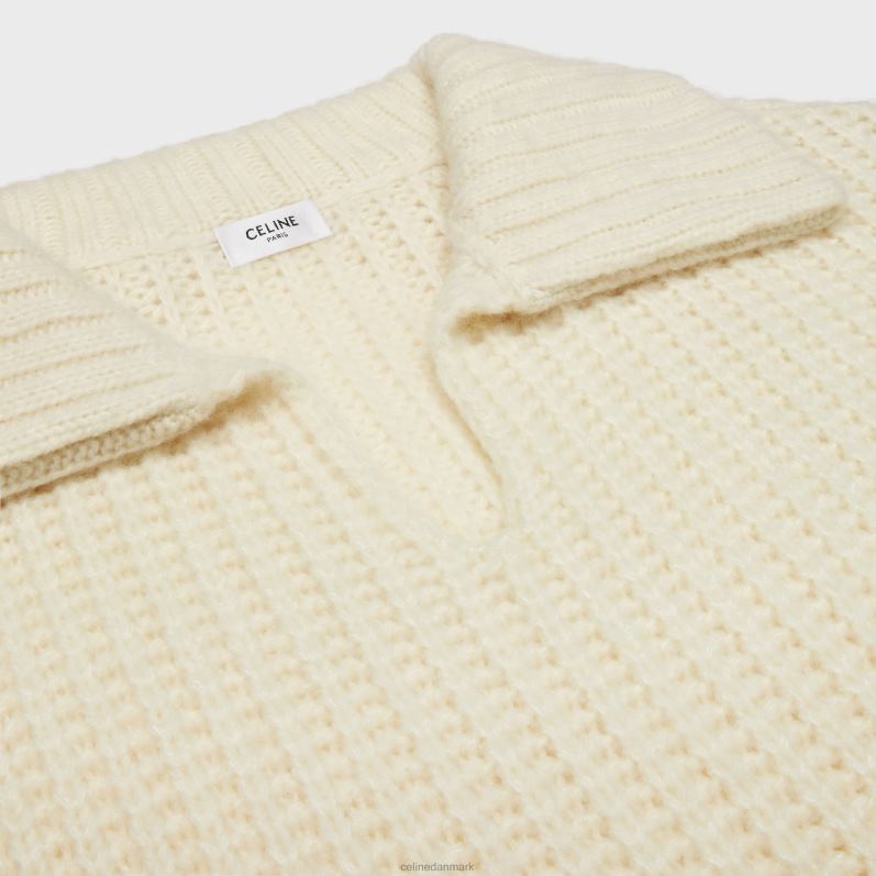 CELINE Kvinder vareuse i ribbet uld & kashmir F44FV751 beklædning off white