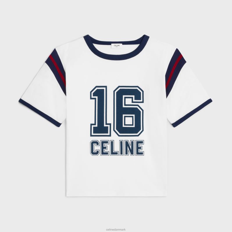 CELINE Kvinder 16 boxy t-shirt i bomuldsjersey F44FV678 beklædning offwhite/touareg/rust