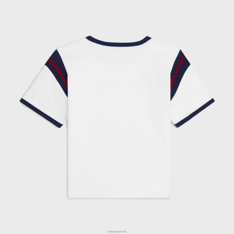 CELINE Kvinder 16 boxy t-shirt i bomuldsjersey F44FV678 beklædning offwhite/touareg/rust