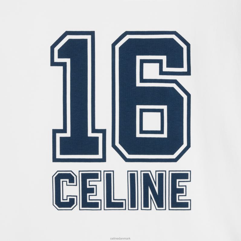CELINE Kvinder 16 boxy t-shirt i bomuldsjersey F44FV678 beklædning offwhite/touareg/rust