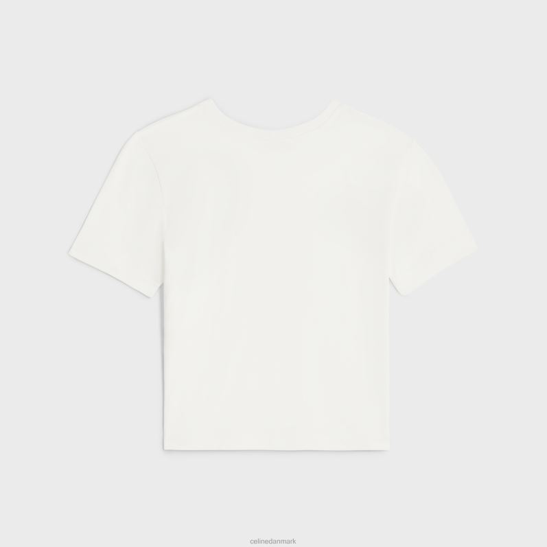 CELINE Kvinder boxy triomf t-shirt i bomuldsjersey F44FV780 beklædning ecru