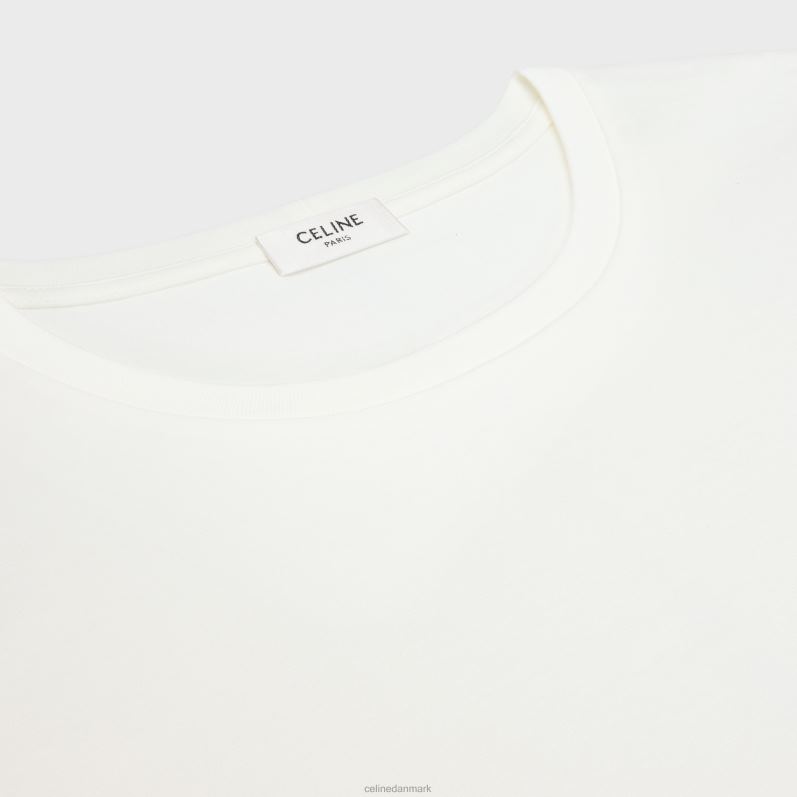 CELINE Kvinder boxy triomf t-shirt i bomuldsjersey F44FV780 beklædning ecru