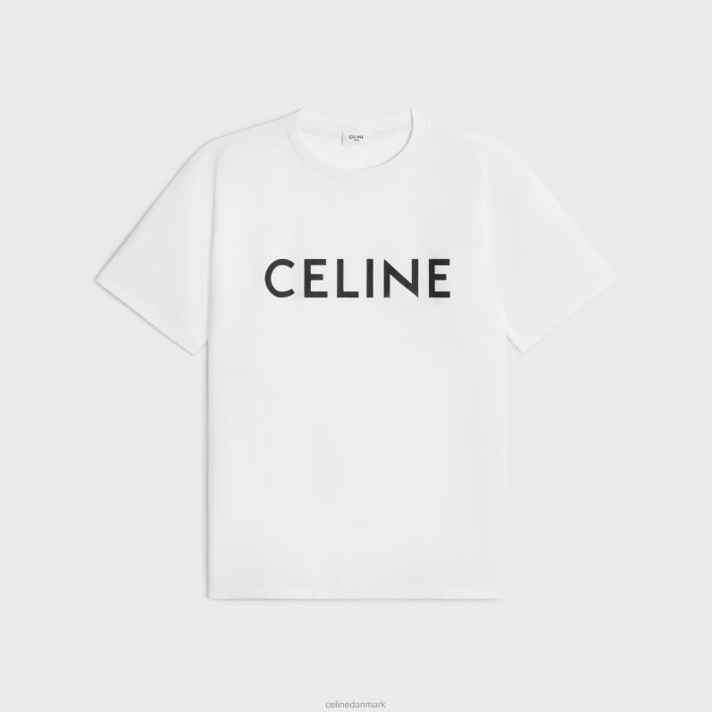 CELINE Kvinder løs t-shirt i bomuldsjersey F44FV779 beklædning ecru/sort