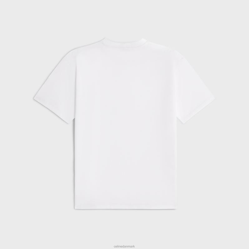 CELINE Kvinder løs t-shirt i bomuldsjersey F44FV779 beklædning ecru/sort