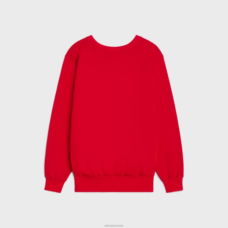 CELINE Kvinder oversized sweatshirt i bomuldsfleece F44FV670 beklædning rouge profond/sort/off white