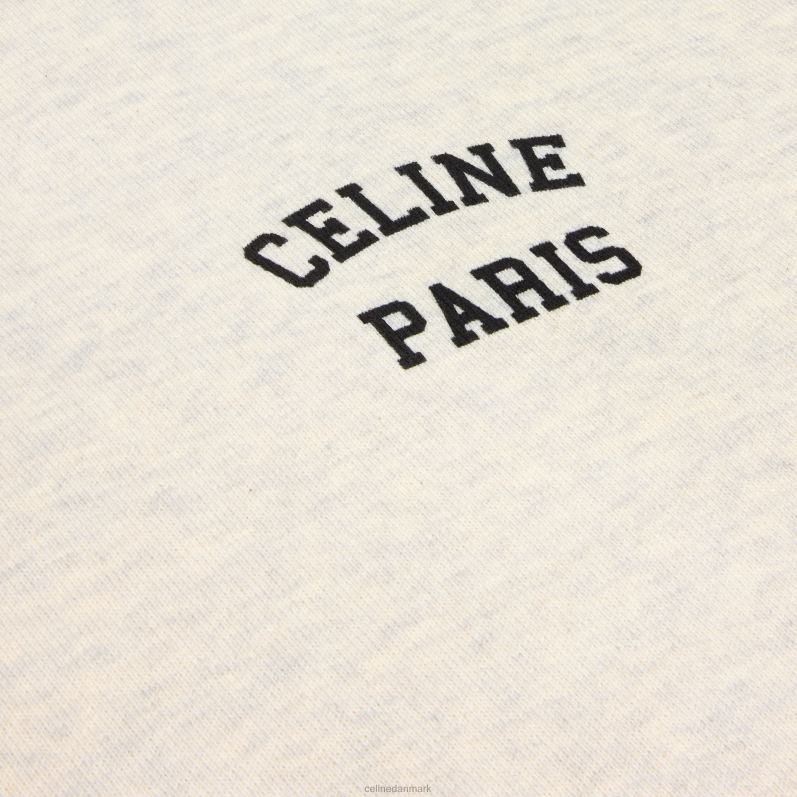 CELINE Kvinder paris løs sweatshirt i bomuldsfleece F44FV597 beklædning creme/sort