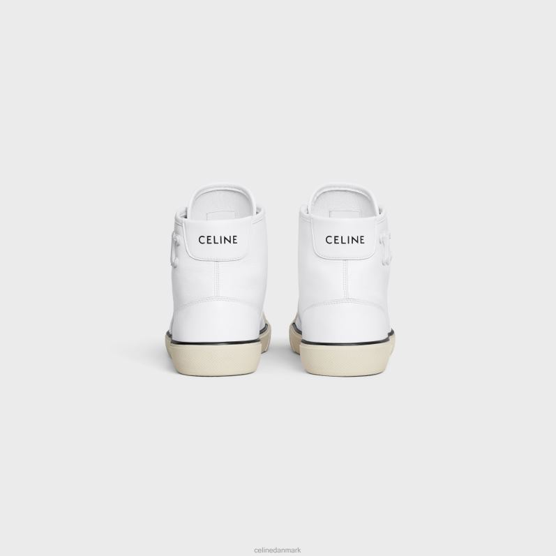 CELINE Kvinder as-02 mid low alan sneakers med triomfmærke i kalveskind F44FV1015 fodtøj optik hvid