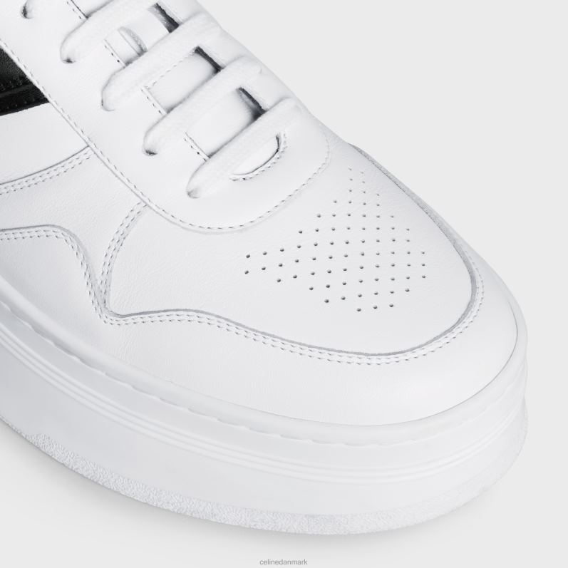 CELINE Kvinder bloksneakers med wedge ydersål i kalveskind F44FV947 fodtøj optik hvid/sort