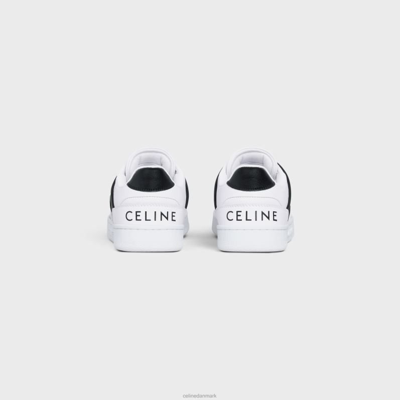 CELINE Kvinder ct-04 sneaker med lav snøresko i kalveskind F44FV1012 fodtøj optik hvid/sort