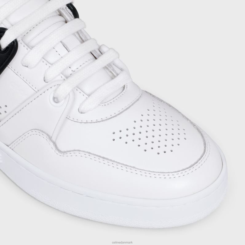 CELINE Kvinder ct-04 sneaker med lav snøresko i kalveskind F44FV1012 fodtøj optik hvid/sort