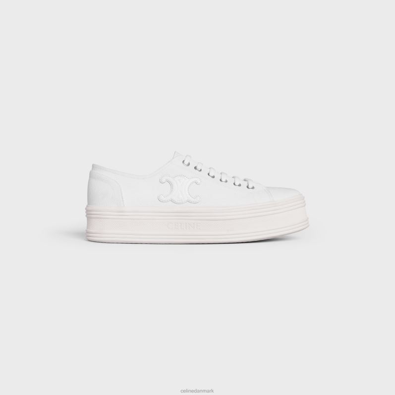 CELINE Kvinder jane lav sneaker i canvas og kalveskind F44FV949 fodtøj optik hvid