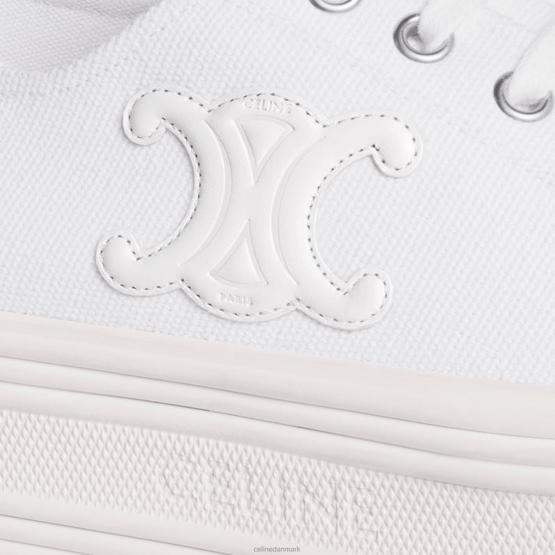 CELINE Kvinder jane lav sneaker i canvas og kalveskind F44FV949 fodtøj optik hvid