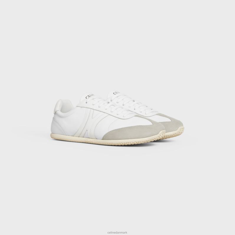 CELINE Kvinder jogger lav snøre sneaker i kalveskind & ruskind kalveskind F44FV912 fodtøj optik hvid/grå