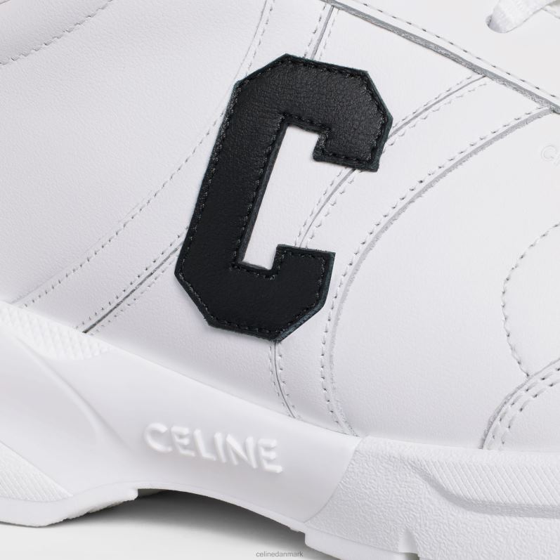 CELINE Kvinder runner cr-02 lav sneaker i kalveskind F44FV913 fodtøj optik hvid/sort