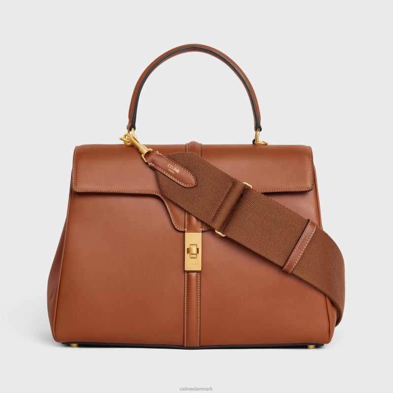 CELINE Kvinder justerbar rem i uld med guldfinish F44FV440 tilbehør tan