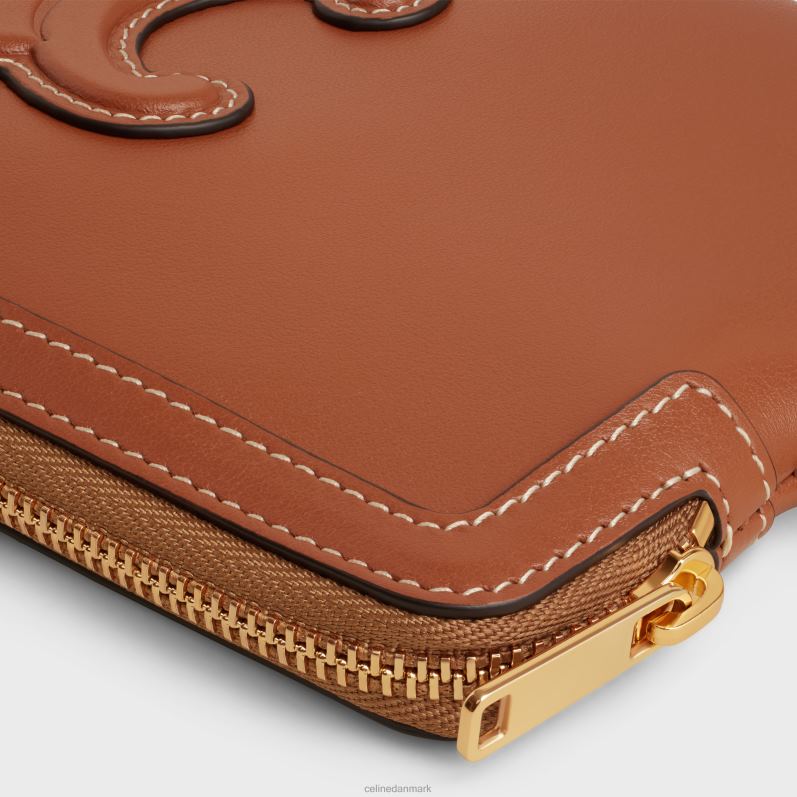 CELINE Kvinder lang pose med rem i glat kalveskind F44FV435 tilbehør tan