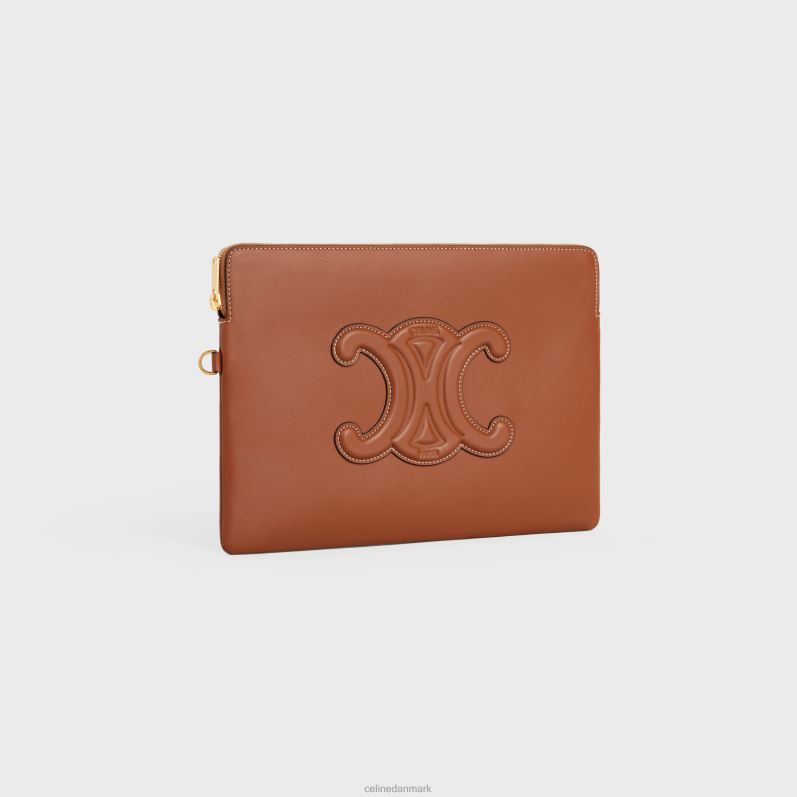 CELINE Kvinder lille pose med rem cuir triomf i glat kalveskind F44FV402 tilbehør tan