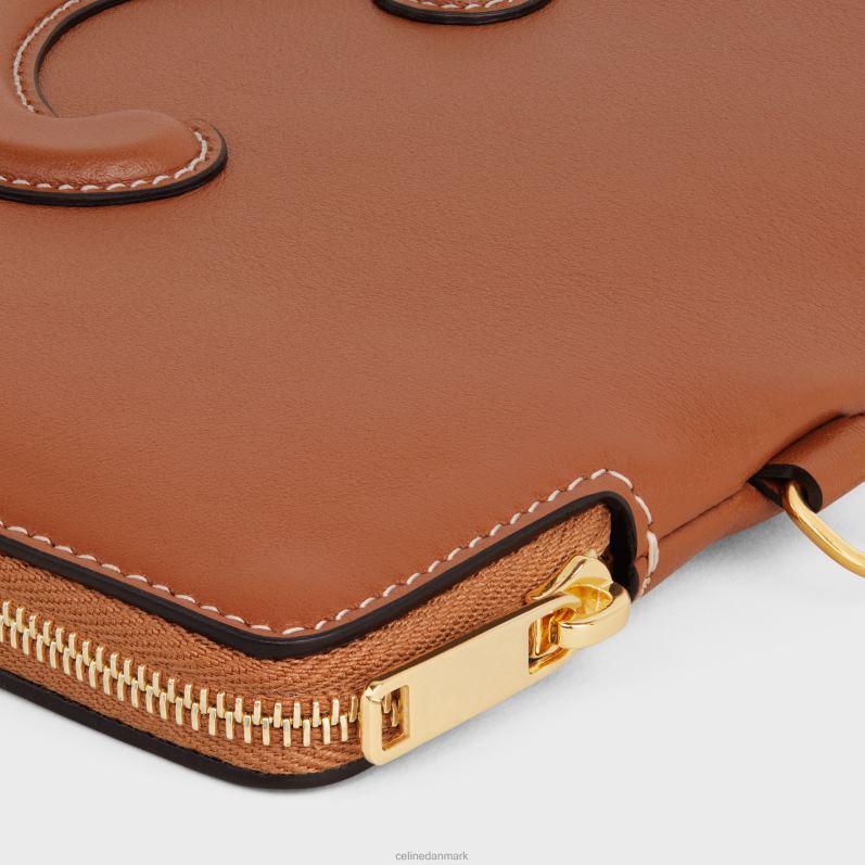 CELINE Kvinder lille pose med rem cuir triomf i glat kalveskind F44FV402 tilbehør tan