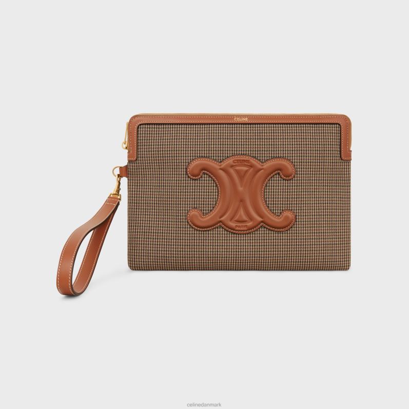CELINE Kvinder lille pose med remsignatur i pied de poule tekstil F44FV547 tilbehør flerfarvet