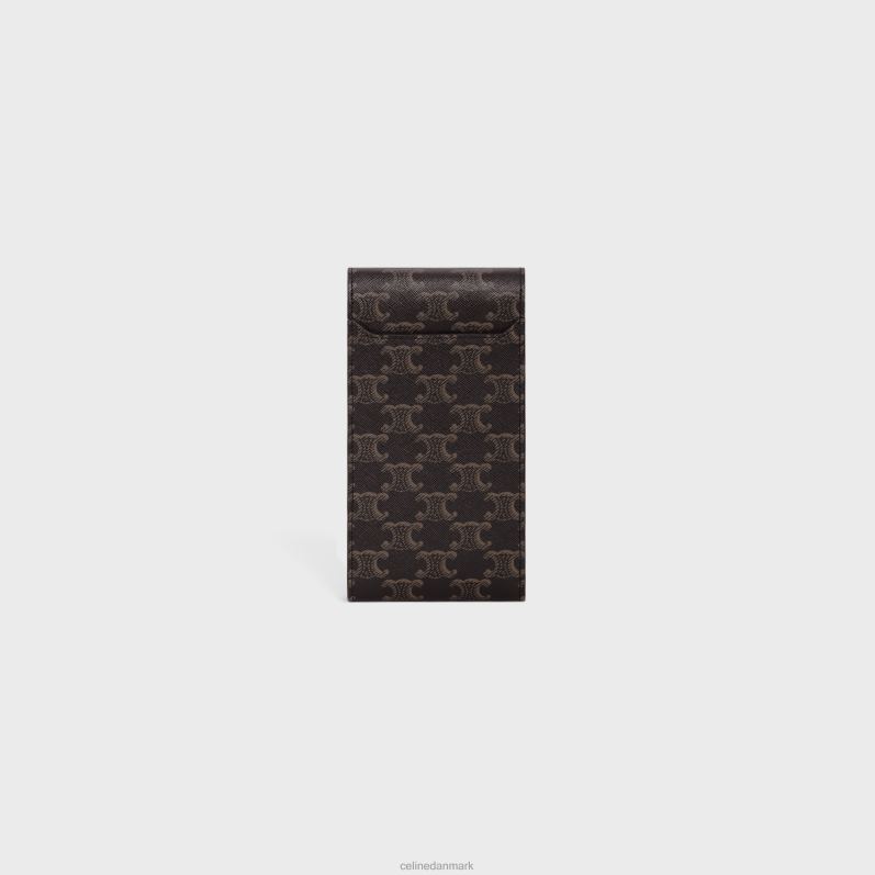 CELINE Kvinder triomphe telefontaske i triomphe lærred F44FV510 tilbehør tan