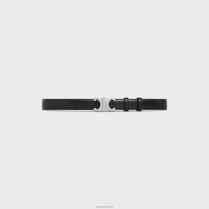 CELINE Kvinder medium triomfbælte i taurillon læder F44FV1060 tilbehør sort