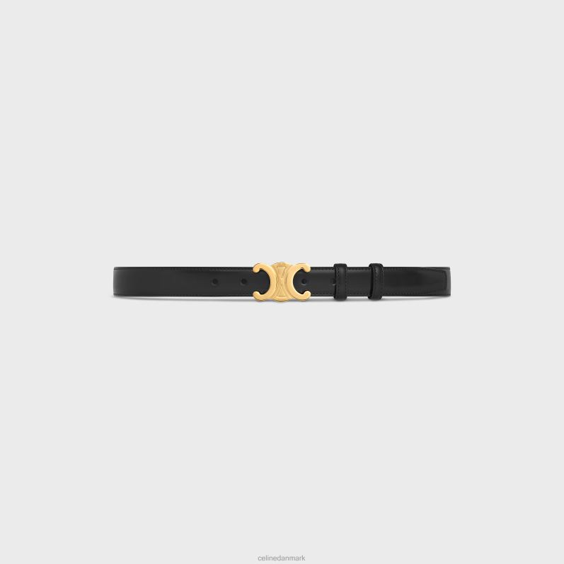 CELINE Kvinder medium triomfbælte i taurillon læder F44FV1061 tilbehør sort
