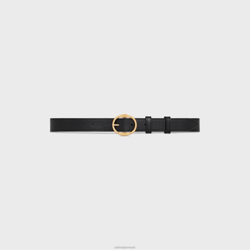 CELINE Kvinder medium twin triomf bælte i vintage kalveskind F44FV1026 tilbehør sort