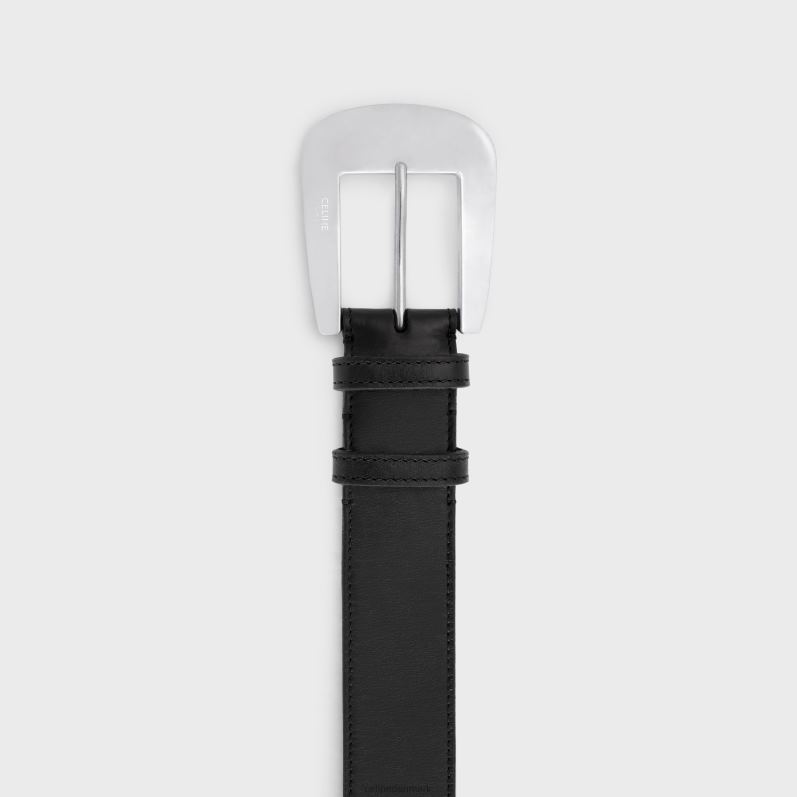 CELINE Kvinder stort marco bælte i vintage kalveskind F44FV1016 tilbehør sort