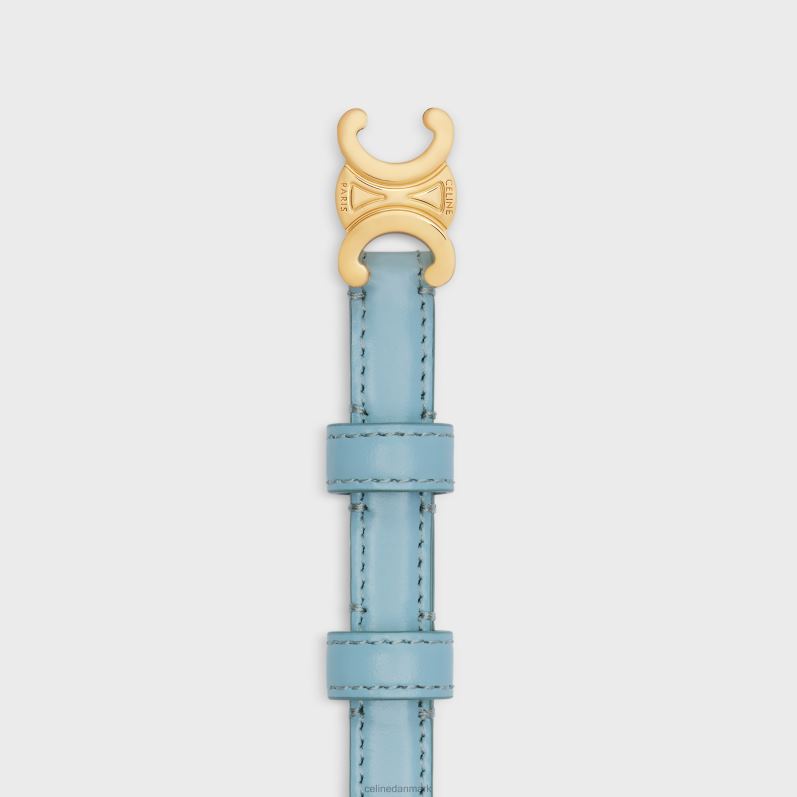 CELINE Kvinder teen triomf bælte i taurillon læder F44FV1082 tilbehør californien blå