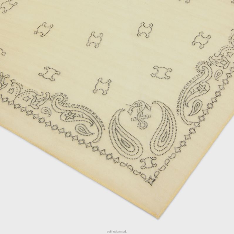 CELINE Kvinder bandana i bomuld og silke F44FV1215 tilbehør paille/grafit
