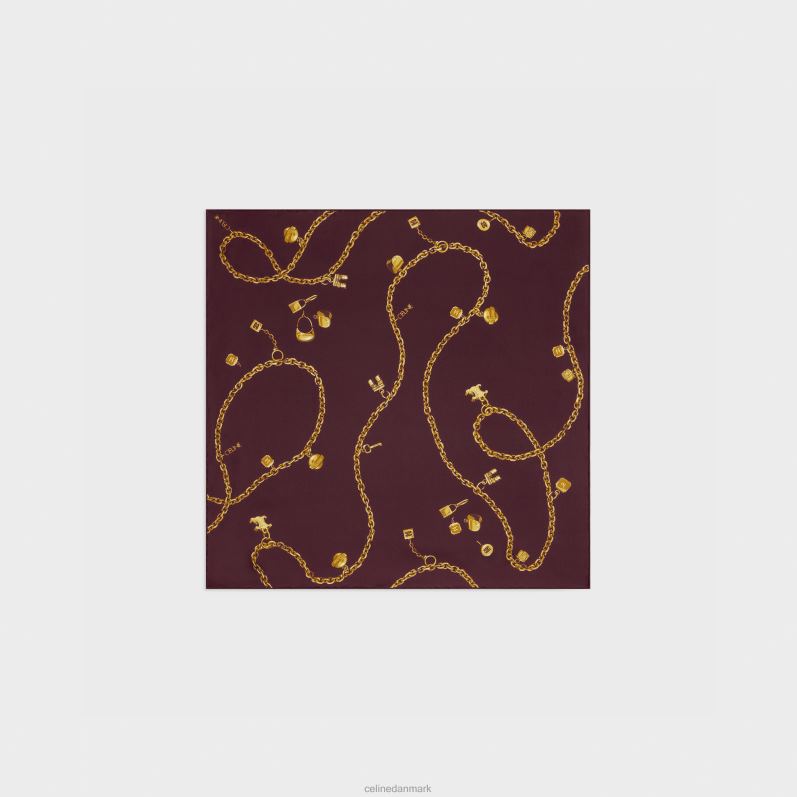 CELINE Kvinder bandana i silke twill F44FV1209 tilbehør bordeaux