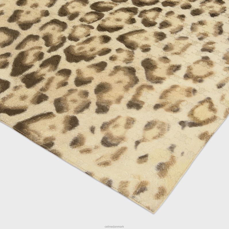 CELINE Kvinder bandana i triomphe silke jacquard F44FV1218 tilbehør leopard