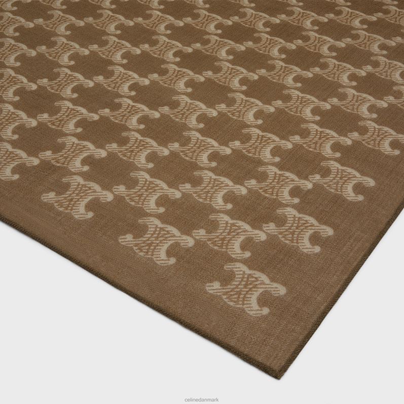 CELINE Kvinder stjal i monogram kashmirmuslin F44FV1196 tilbehør tan/beige
