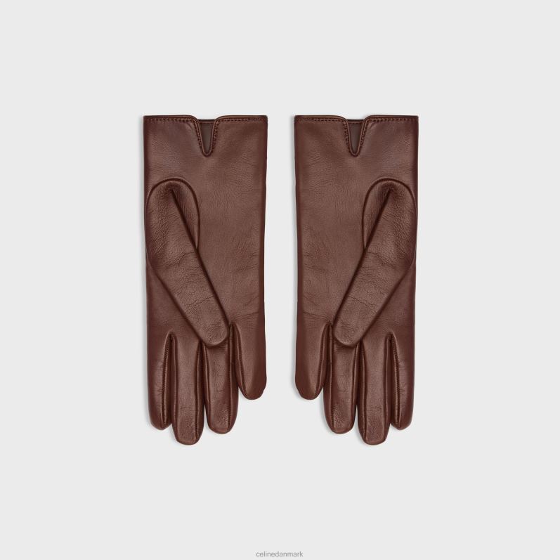 CELINE Kvinder triomfhandsker i plonge lammeskind F44FV1187 tilbehør Brun