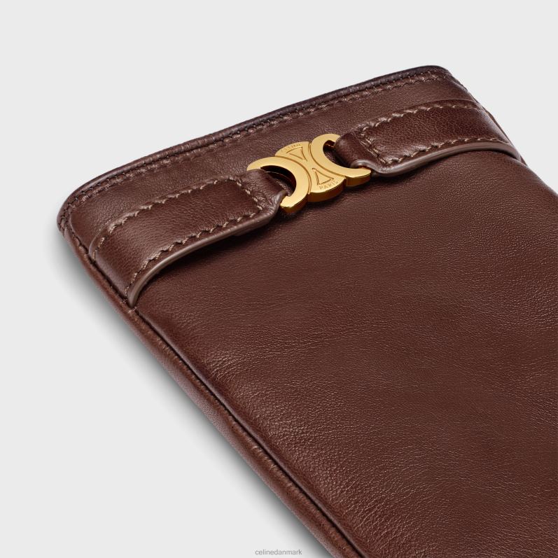 CELINE Kvinder triomfhandsker i plonge lammeskind F44FV1187 tilbehør Brun