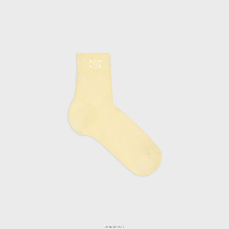 CELINE Kvinder triomfstrømper i bomuld F44FV1229 tilbehør Bleg gul