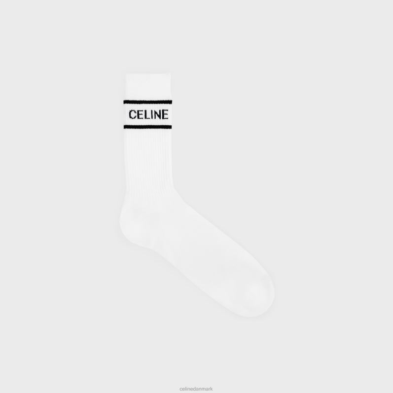 CELINE Mænd strømper i stribet bomuld F44FV2197 tilbehør hvid sort