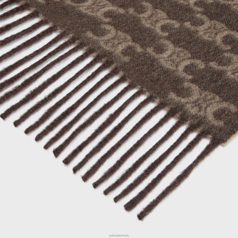 CELINE Kvinder tørklæde i monogram kashmir F44FV1197 tilbehør taupe/beige