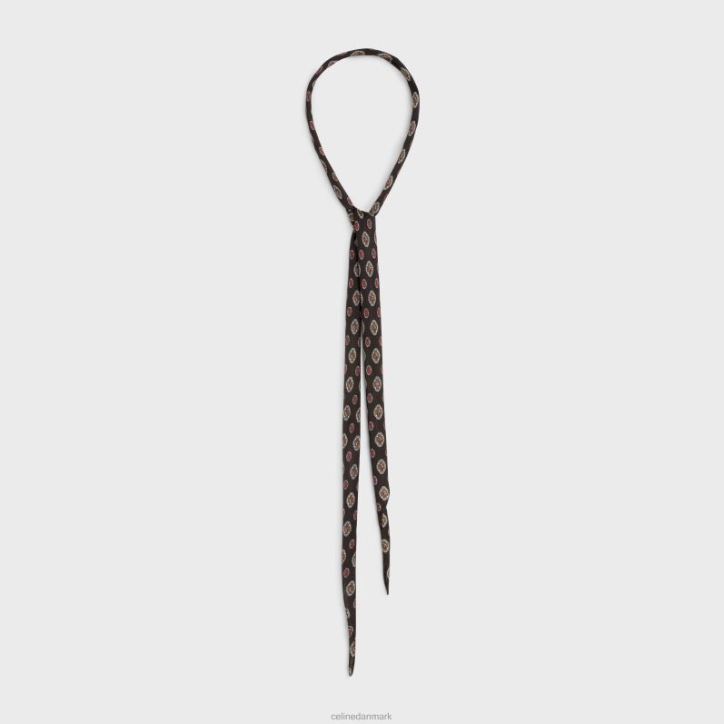 CELINE Kvinder tyndt tørklæde biscotto silke charmeuse F44FV1221 tilbehør Brun