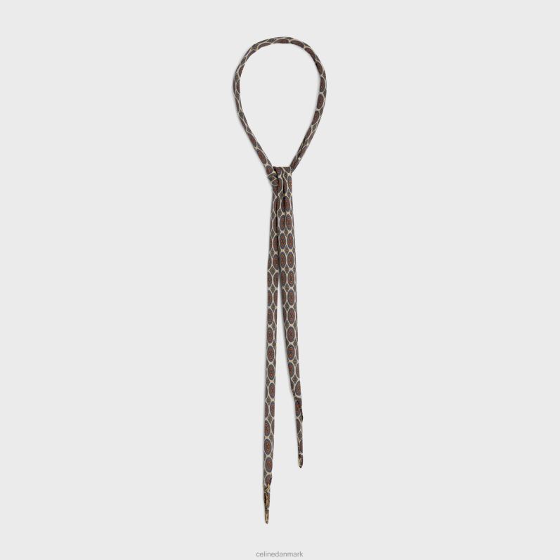 CELINE Kvinder tyndt tørklæde biscotto silke charmeuse F44FV1223 tilbehør paille