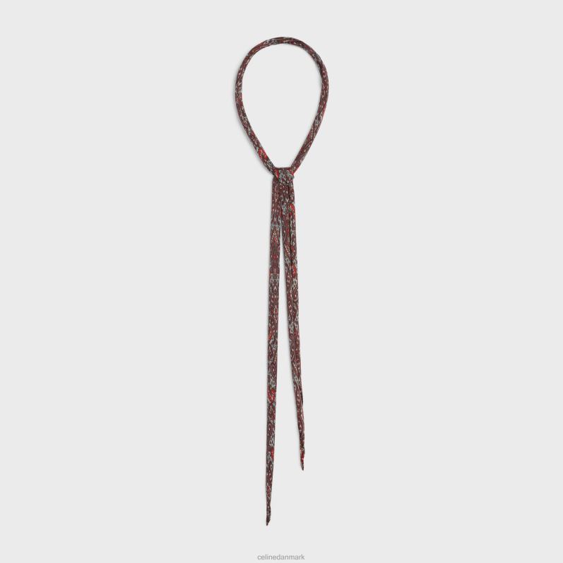 CELINE Kvinder tyndt tørklæde cashmere silke charmeuse F44FV1222 tilbehør brun/burgunder