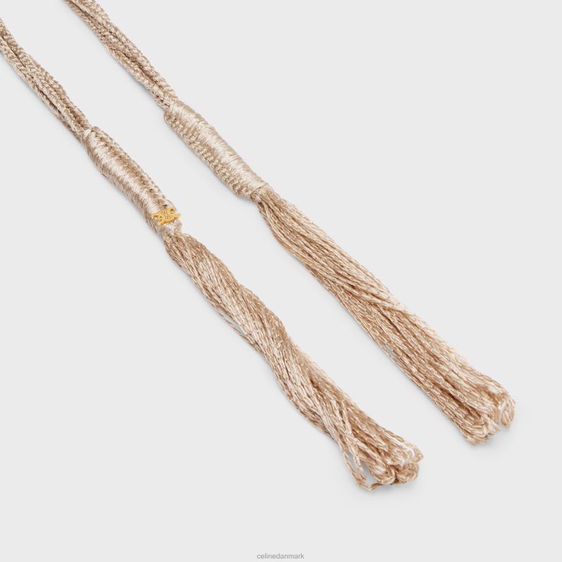 CELINE Kvinder tyndt tørklæde i silkehæklet F44FV1219 tilbehør lys taupe