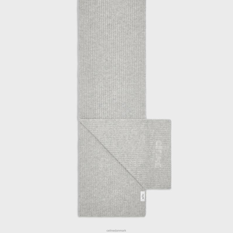 CELINE Mænd tørklæde i ribbet filtet uld F44FV2256 tilbehør lysegrå