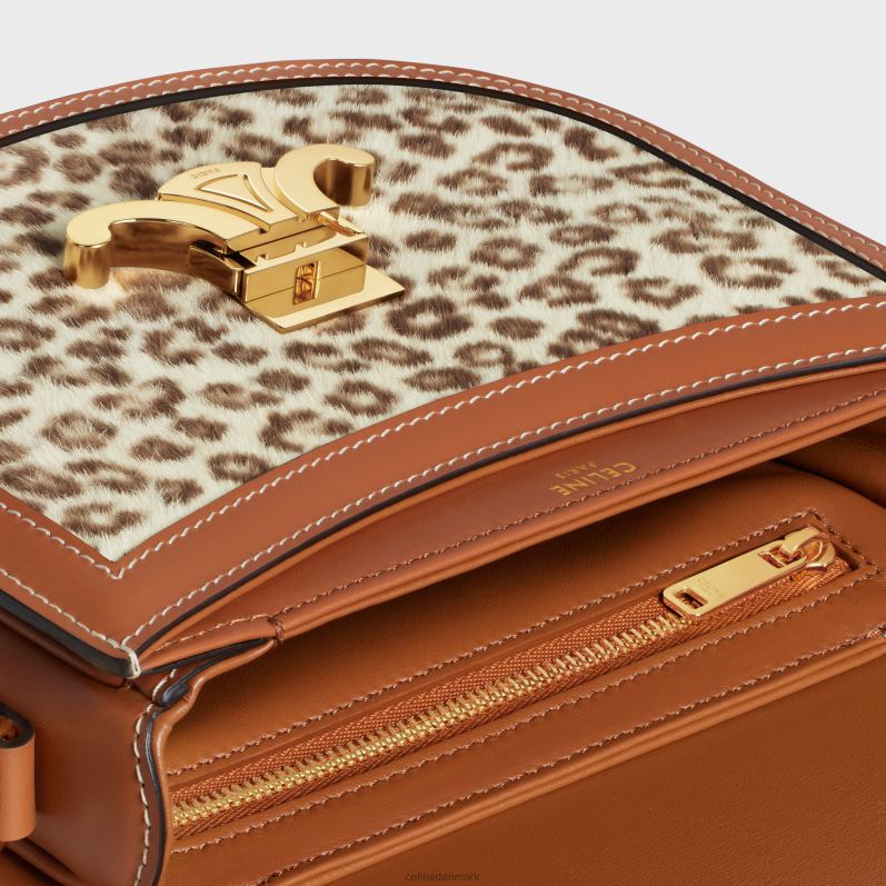 CELINE Kvinder besace clea i pony kalveskind med print F44FV175 tilbehør leopard