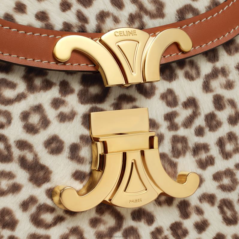 CELINE Kvinder besace clea i pony kalveskind med print F44FV175 tilbehør leopard