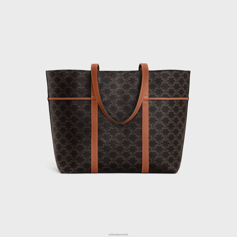 CELINE Kvinder cabas snøre i triomphe canvas & kalveskind F44FV235 tilbehør tan